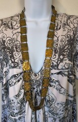 Vintage MCM Brass Link Necklace or Belt Brutalist Modernist