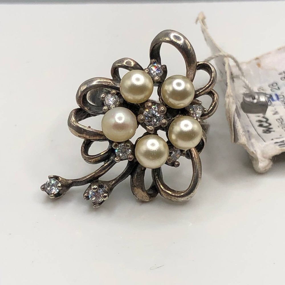 Solid Silver 925 Ring Pearl Women’s Jewelry