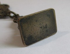 ANTIQUE VICTORIAN BRONZE ORNATE WATCH FOB SEAL PENDANT CHARM