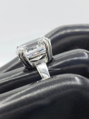 4.00 Ct Oval Cut Lab-Created Diamond Engagement Solitaire 14K White Gold FN Ring