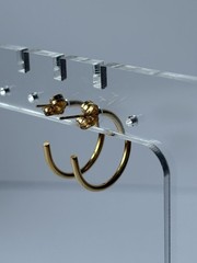 Vintage 1/20 12k Gold Filled G.F. Hoop Earrings 1.69 Grams 0.6 Inches Simple