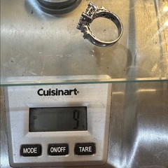 VINTAGE 18K WHITE GOLD 3 CT NATURAL DIAMOND RING!