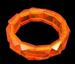 Vintage Honey Baltic Amber Stretch Panel Bracelet 8.5 In