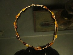 Modern Sterling Silver Multicolor Amber Twisted 2 Strand 18″ Necklace Signed AP