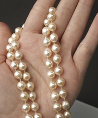 Baroque Cultured Akoya Pearl Strand 31.5″ Necklace 18k White Gold Clasp