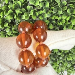 Vintage Baltic Amber Graduated Honey Cognac Hand Knotted Beaded Necklace