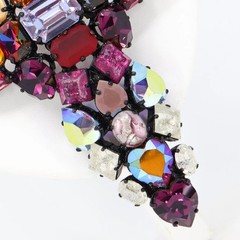 Hanna Bernhard, Haute Couture, Decorative Cross Necklace in Purple/Black