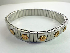 Bracelet Expendable stretch Band Silver tone. Stainless Steel. 16.35g L- 6.25in