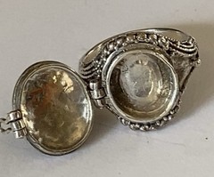 Vintage Sterling Silver 925 Marcasite Onyx Ring Lot ~ Compartment Ring ~ Deco ~