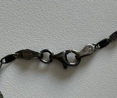Vintage 925 Sterling Silver Mariner Chain 11” Bracelet Deep Oxidized 2.5mm ITALY