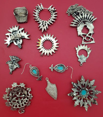 Vintage Southwest Native American Costume Souvenir Wearable Jewelry Lot