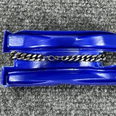 Vintage Mark VII Silver ID 7″ Bracelet BLANK Made in USA Heart Hearts Identity
