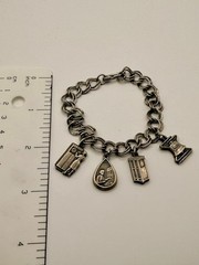 Vintage Pacific Bell Sterling Silver Attendance Charm Bracelet 108.6 OZ