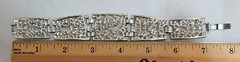 Vintage Sarah Coventry jewelry “Frozen Lace” Bracelet – Silver – VERY NICE!
