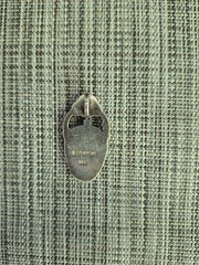Vintage Trilobite/Amber Pendant Set In Sterling Silver.