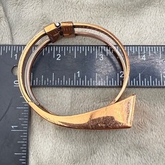 Vintage Matisse Renoir Bracelet Enamel Copper Tone “Concentric Circles” 6.5”