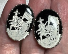 Vintage Clip On Earrings Lot Of 5 Silver, Crystals, Rhinestones