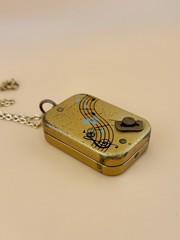 Vintage Thorens Switzerland Music Box Pendant Necklace | 1/20 14K GF Chain