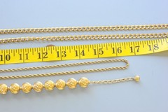 Necklace Lot Vtg Napier Monet Avon Gold tone ** All have a lot of wear XL5