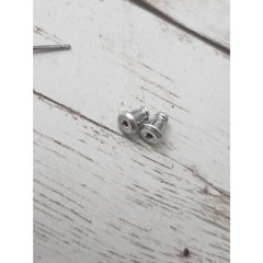Vintage Stud On Earrings Clear Gem Dangle 1″