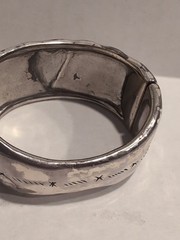 Vintage Bracelet Cuffs, Mix, Acrylic,Metal, 6 Pieces, Retro