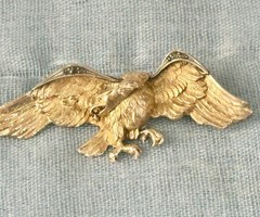 ART NOUVEAU GOLD FIX,STERLING SILVER and MARCASITES DRAGON BROOCH.c1920