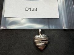 3.51g Vintage Sterling Silver 925 Heart Pendant A Mother Holds Short Forever M
