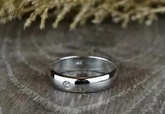 1ct Round Cut Simulated Diamond Unisex Stunning Band Ring 14K White Gold Plated