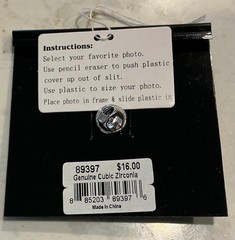 NEW COOKIE LEE SILVERTONE TINY ANGEL PHOTO PIN- DANITY