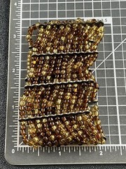 Vintage 2” Stretch Bracelet Brown & Yellow Lucite Beads
