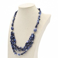 HSN TV Lapis Lazuli Triple Strand NOS w/ Tags JTV Necklace
