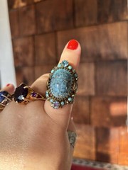 Aunt Elza’s Scarab Antique Ring Magnificent Magical Fortune Teller Heirloom Adj