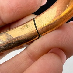 Vintage Victorian Gold Filled Bangle Bracelet Slide 6.5” READ