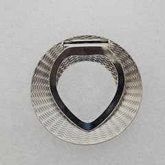 Vintage 1950s Silver Tone Scarf Clip Slide Signed Lieba USA Round Open Circle
