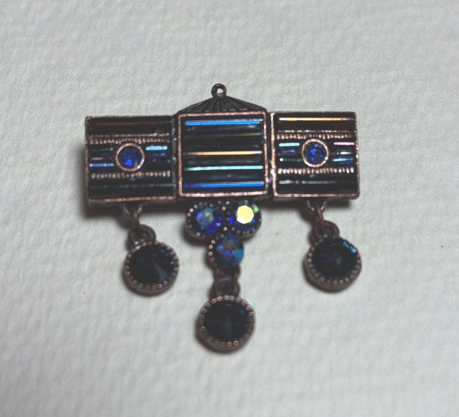 Art Deco Brooch 1930’s-40’s Czech Glass Bugle Beads