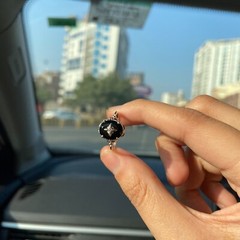 Real Black Onyx 925 Sterling Silver Vintage Look Ring for Women – Handmade Engag