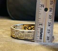 Cheever Tweedy Co Marked Hinged Bangle Bracelet Art Deco 1940-1949 Silver Gold