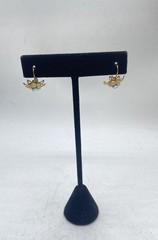 Vintage Gold Filled 3pc Jewelry Lot Lapis Lazuli Sophia Brooch AB Flower Earring