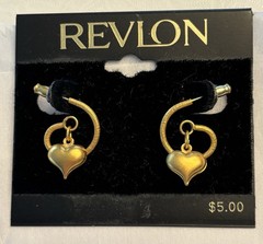 Vintage Revlon Pierced Goldtone Dangle Earrings