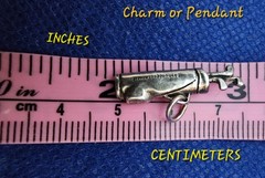 VINTAGE-COLLECTIBLE 3-D STERLING SLV GOLF BAG & CLUBS, PENDANT/CHARM, SIGNED 925