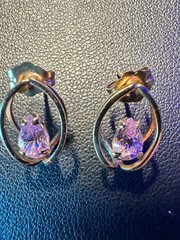 14K Gold Filled Amethyst Earrings – PPC – Princess Pride Creations