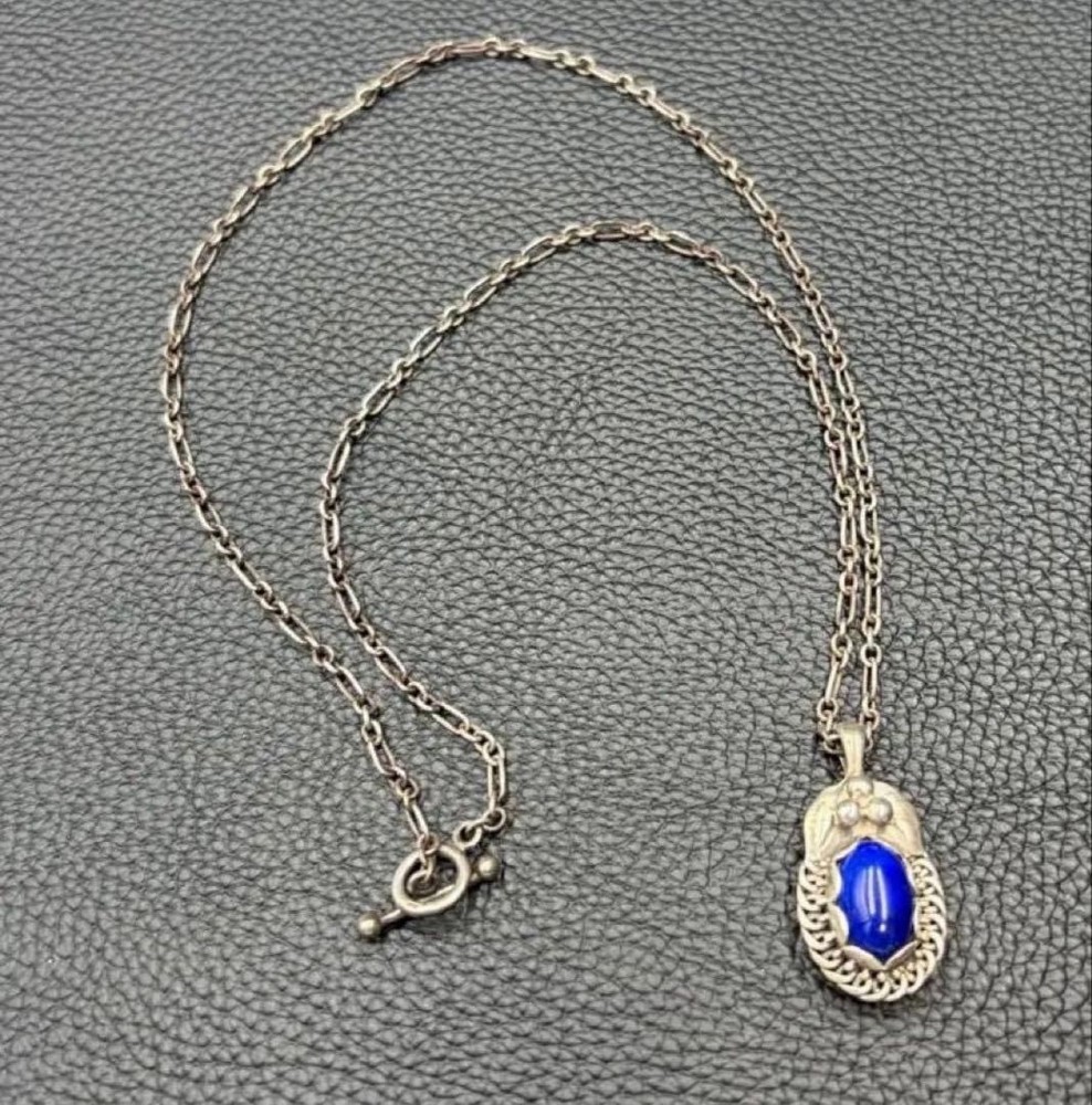 Georg Jensen 1992 Heritage Collection Year Pendant Necklace Silver 925 Vintage