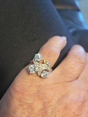 Vintage Old European 2.33cttw Diamond And Yellow Gold Ring Size 6.25