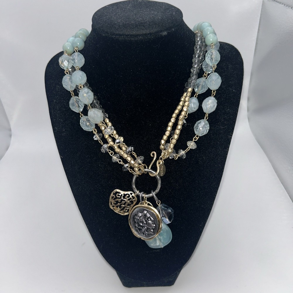 Vintage 18in Chico’s Four Strand charm Necklace