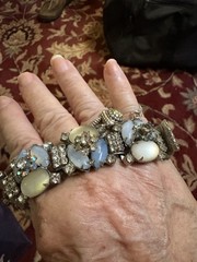 Wiess NY New York Braclet Silver Tone Chain Link 7 Inch Vintage