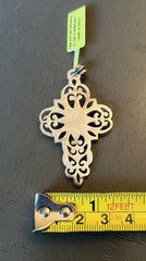 Sterling Silver Cameo cross pendant