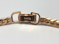 Vintage Avon Gold Tone ID Bracelet 7” Blank Engravable Bar Curb Chain