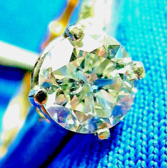 EARTH MINED DIAMOND Deco Engagement RING Vintage Estate Solitaire SOLID 14K GOLD