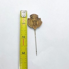 Vintage Egyptian Revival Brass Pharaoh Stick Hat Pin