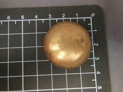 Dome round bowl w/patina brass stamping jewelry finding (osb337)